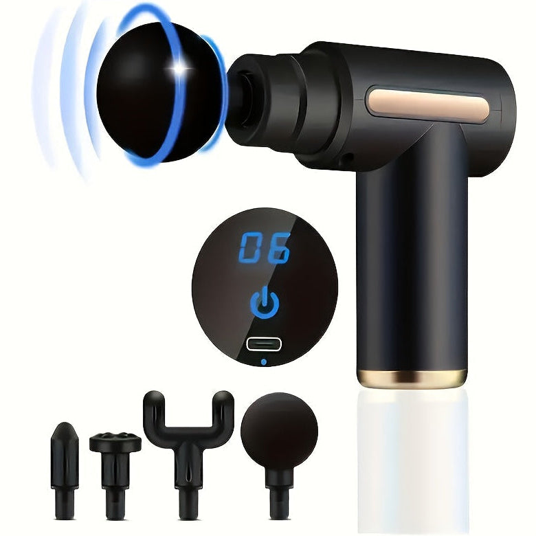 4-Head Massage Gun, 6 Speeds